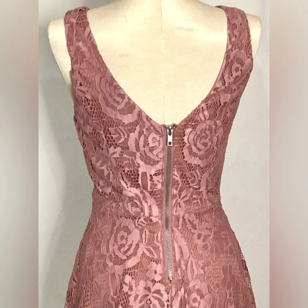 Speechless Floral Lace Midi Dress - Rose Pink Size XS - Picture 6 of 10
